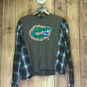 NWT Upcycled Gators Flannel Tee sizes M-L